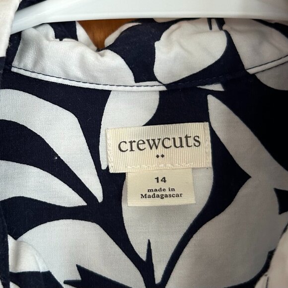 Boys Navy Floral Button Down - Picture 2 of 2